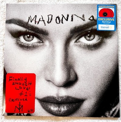 MADONNA RECORD FINALLY ENOUGH LOVE RED VINYL WALMART LP SEALED PROMO HYPE FIFA