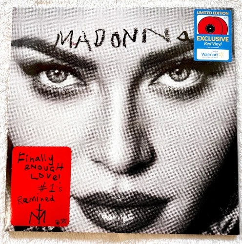 MADONNA Finally Enough Love Record RED VINYL WALMART Edition SEALED Promo Tag LP