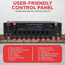 Pyle Headphone Jack Home Audio Amplifiers Preamps for sale