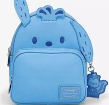 LOUNGEFLY Sanrio Pochacco Blue Tone Convertible Mini Backpack NEW!
