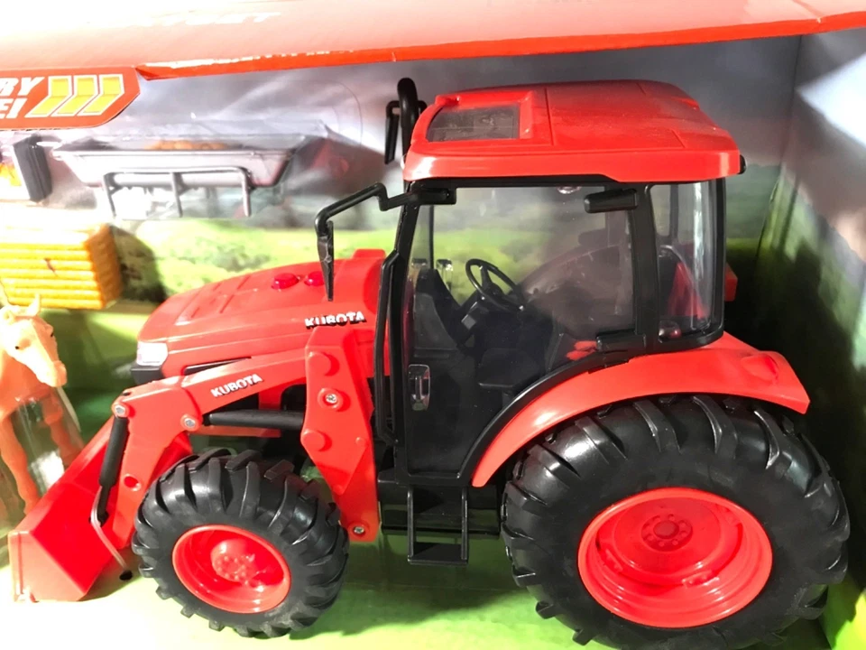 KUBOTA TRACTOR Farm Animals Barn Durable TOY Tractor M5-111  Farm Lights Sound A - Image 4 of 4