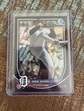 Tarik Skubal 2025 Bowman Chrome Mega Mogo #95 Black Refractor 09/10 Tigers