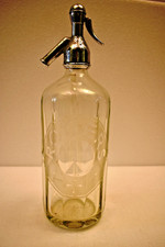 Antike Rogers Soda Siphon Flasche Mayo Patent London England Graviertes Glas