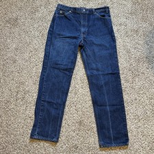 VTG Levi's 509 Orange Tab Jeans Mens 36x31 Dark Wash Straight Denim Fit 34x31