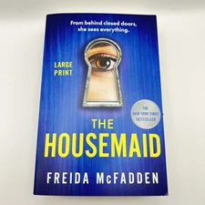 The Housemaid Large Print Paperback by Freida McFadden Thriller Bestseller