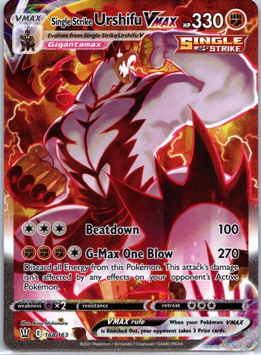 Single Strike Urshifu VMAX 168/163 Alternate Art Battle Styles Pokemon Holo NM