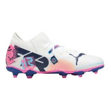 PUMA Future 7 Match Volume Up Football Boot in White/Pink | Big Kids' (GS)