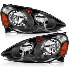LH+RH Side Pair Headlights Assembly Kit for 02-04 Acura RSX DC5 Driving Lamps