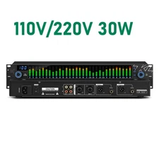 31-Band Audio Digital Equalizer Noise Reduction Spectrum Display KTV 110V/220V