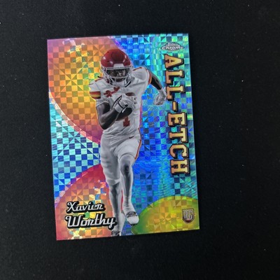 Xavier Worthy 2024 Topps Chrome All-Etch X Fractor #CAE-XW - Kansas City Chiefs