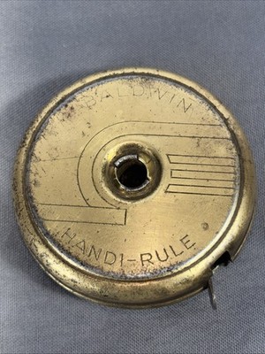 Vintage Baldwin ''Handi-Rule'' 72'' Metal Pocket Snap Back Tape Measure