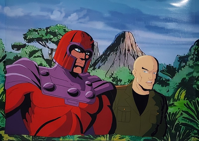 1993 X-Men Cartoon Magneto Professor X Animation Cel from Season 2 Ep 4 Red Dawn