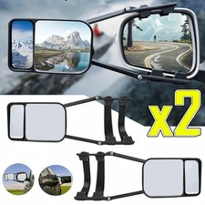 2x Flat Caravan Towing Mirrors for Car Universal Wing Mirrors Extension Mirror