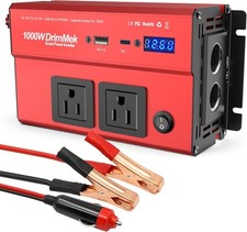 1000W Power Inverter 12V DC to 110V AC Car Truck Converter USB 3.0A Charger 6in1