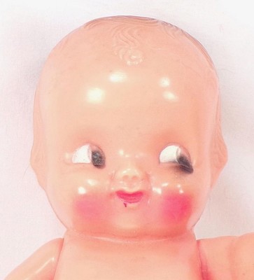 Irwin Kewpie Doll Hard Plastic Jointed Arms 6.5in Tall 1950s Vintage