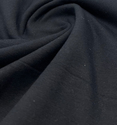 Metres Black French Terry Cotton Loopback 95/5 Lycra Stretch