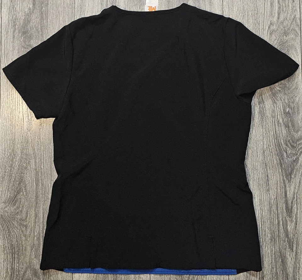 Despicable Me Go Bananas Large Minion Graphic Print Scrubs Top Women's Size Med - Image 2 of 4