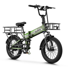 Folding Electric Bike1500W Motor 28mph 620 Miles Range 20" Fat Tire Ebike