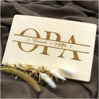FrüHstüCksbrett Personalisiert Mit Laser Gravur 23,5X15Cm Buchenholz 04 Opa