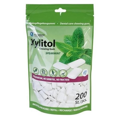 MIRADENT Xylitol Chewing Gum Spearmint Ref. 200 ST