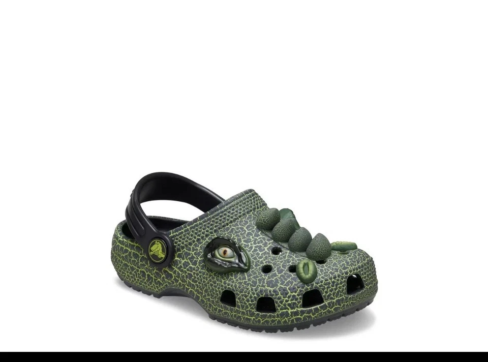 Sandálias masculinas Crocs Classic I AM Scary Dino tamanco NOVO tamanho C6 - Imagem 3 de 4