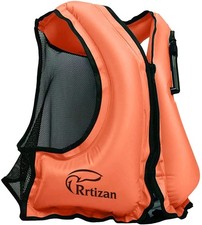 Rrtizan Inflatable Snorkel Vest for Adult, Travel Snorkeling Vest for Swimming,