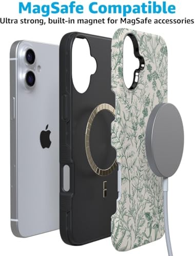 iPhone 16 Salbei Garten Grün Blumen Hülle Militärqualität Fallschutz Slim Fit - Bild 7 von 9