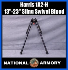 Harris Engineering 1A2-H Bipod Sling Swivel Mount 13" to 23" Adjustable Legs