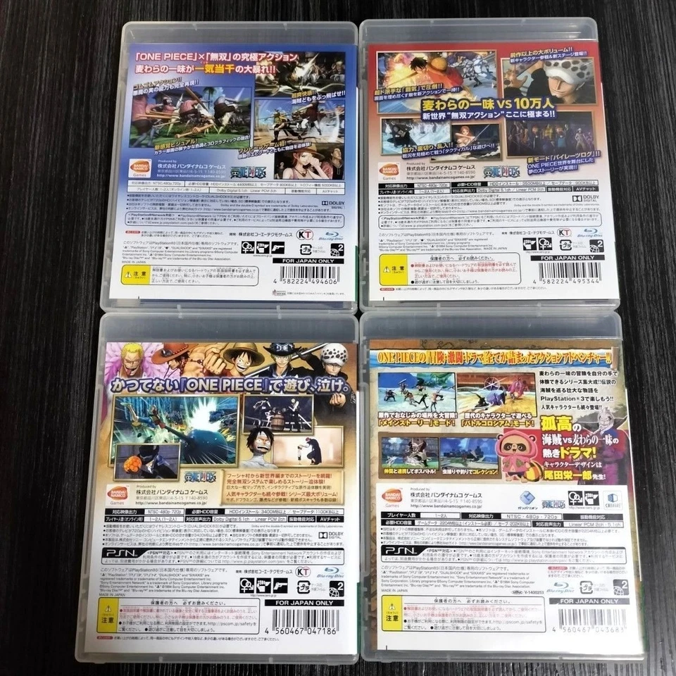 One Piece Pirate Warriors 1 2 3 & Unlimited World set PS3 PlayStation 3 Japan - Image 2 of 4