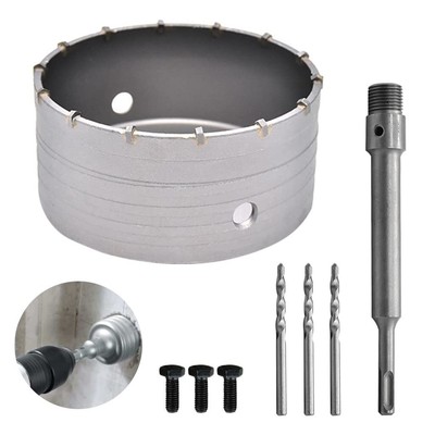 4tlg Bohrkrone Steckdose,150mm Dosenbohrer, mit 220mm SDS plus Adapter ....