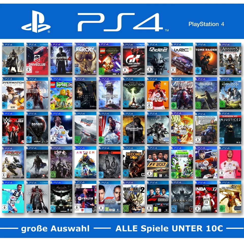 PS4 / PlayStation 4 Spiele-Wahl 🚨 ALLE Spiele UNTER 10€ pro Game ⬇️🔟💰✅ - Bild 1 von 1