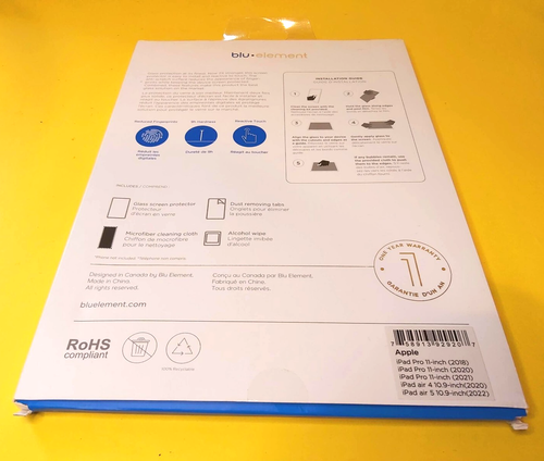 PROTECTEUR D'ÉCRAN EN VERRE TREMPÉ JAPONAIS BLU ELEMENT POUR IPAD PRO/IPAD AIR 4 5 - Photo 5 sur 5