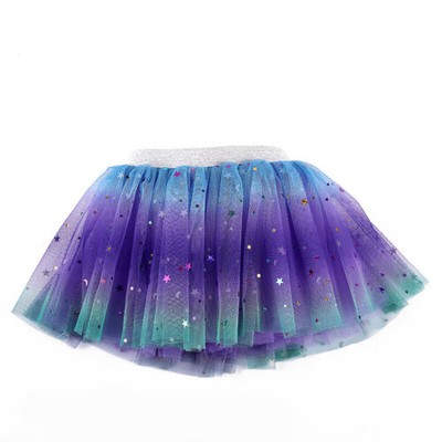 Fancy Star Design Unicorn Rainbow Children's Tutu Dress Skirt Wedding Party 