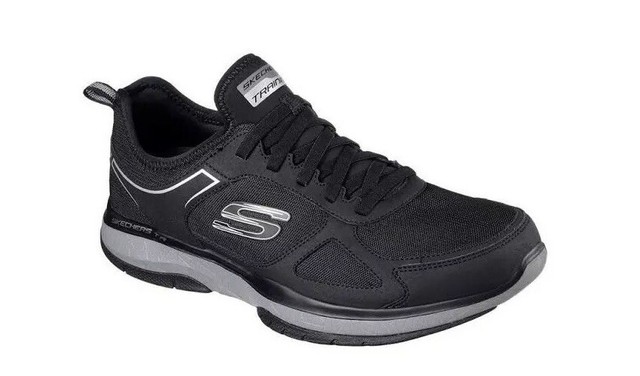 Skechers Men's Burst Athletic Shoe Black 10 Memory Foam Air Cooled