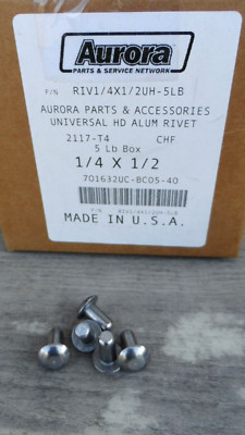 AURORA PARTS 1/4 X 1/2 BUCK RIVET ALUM UNIVERSAL HD (5LB/BOX) RIV1/4X1 ...