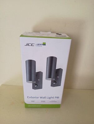 JCC Leviton dekorative Außenwandleuchte PIR IP44 anthrazit Oberfläche 