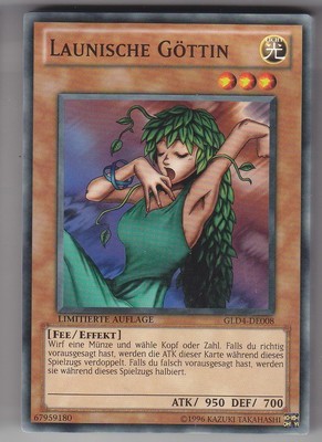 YU-GI-OH Launische Göttin Common GLD4-DE008