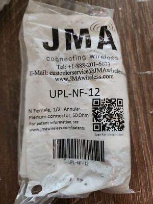 JMA Wireless UPL-NF-12 1/2'' Annular Plenum Connectors. 50 Ohm - NEW