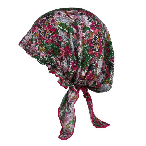 Sciarpa di cotone slip on turbante pre-legato cappello avvolgente chemio cancro copricapo donna - Foto 45 di 66