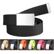 Big and Tall Mens Belt Breathable Canvas Webbing Adjustable Strap Extra Long