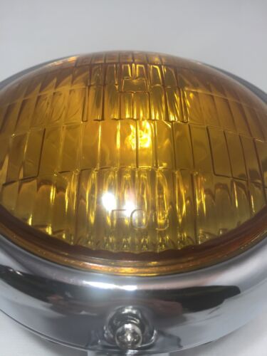Pair Universal 5" 12 Volt Amber Glass Lens Fog Light Lamp For Cars & Trucks - Picture 3 of 6