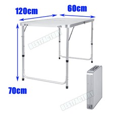 Image of Folding Table Lightweight Trestle Catering Camping Picnic Party 2ft 3ft 4ft 5ft