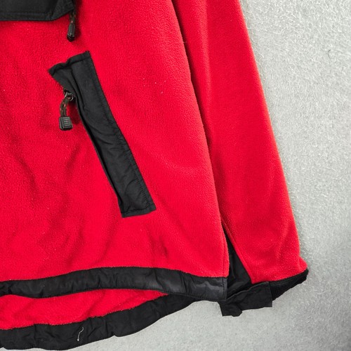 VINTAGE Tommy Hilfiger Men Anorak Jacket Large Red Colorblock 1/2 Zip Pockets - Picture 11 of 11
