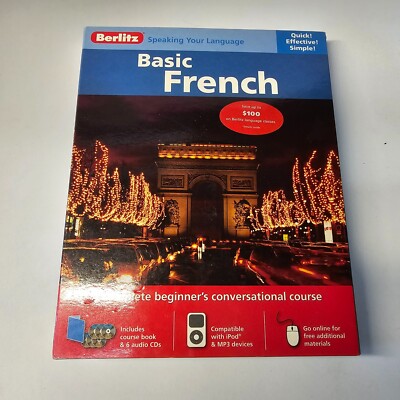 Berlitz Basic French language kit (6 Audio CDs + Course Book) Mp3 Compatible T2a