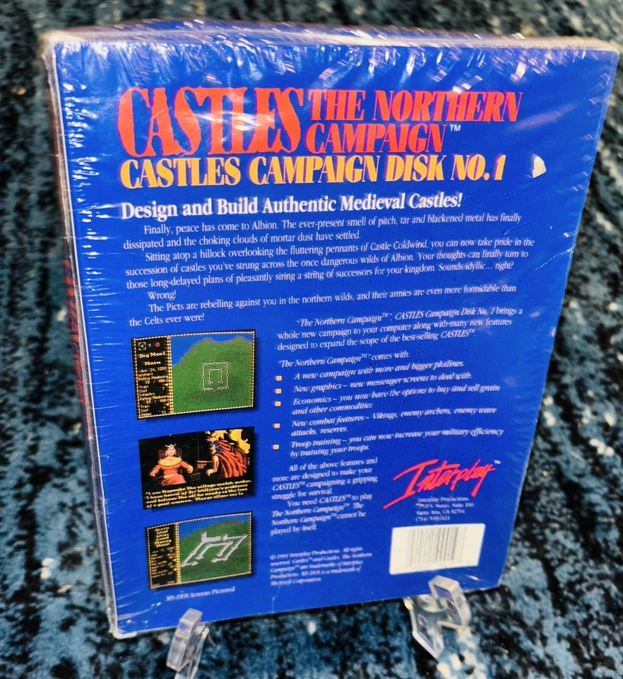Castles The Northern Campaign Interplay 1991 IBM PC VERY RARE, NEW/SEALED/UNOPEN - Image 2 of 4