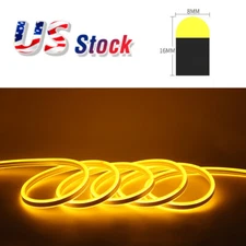 110V 150ft LED Neon Rope Light Strip Room Garden Floor Building Decor Yellow USA