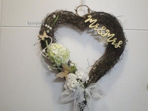 Turkranz Herz Wandkranz Mr Mrs Turschild Hochzeit Hortensien Ebay