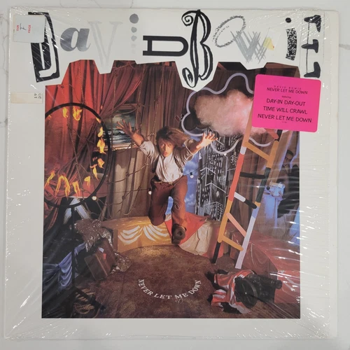 David Bowie - Never Let Me Down Vinyl LP - 1987 - EX Cond - EMI America PJ-17267