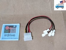 Evercool Molex to Multi-Fan 4x 3pin Fan Cable Adapter Splitter,Speed Reduction