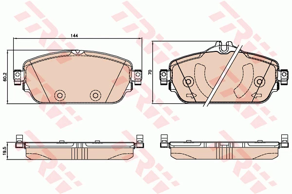 NEW DISC BRAKE PADS SET FOR MERCEDES BENZ MERCEDES BENZ BBDC TRW 